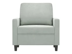 Hot Poltrona 60 cm veludo cinzento-claro PT993406 Cinzento claro