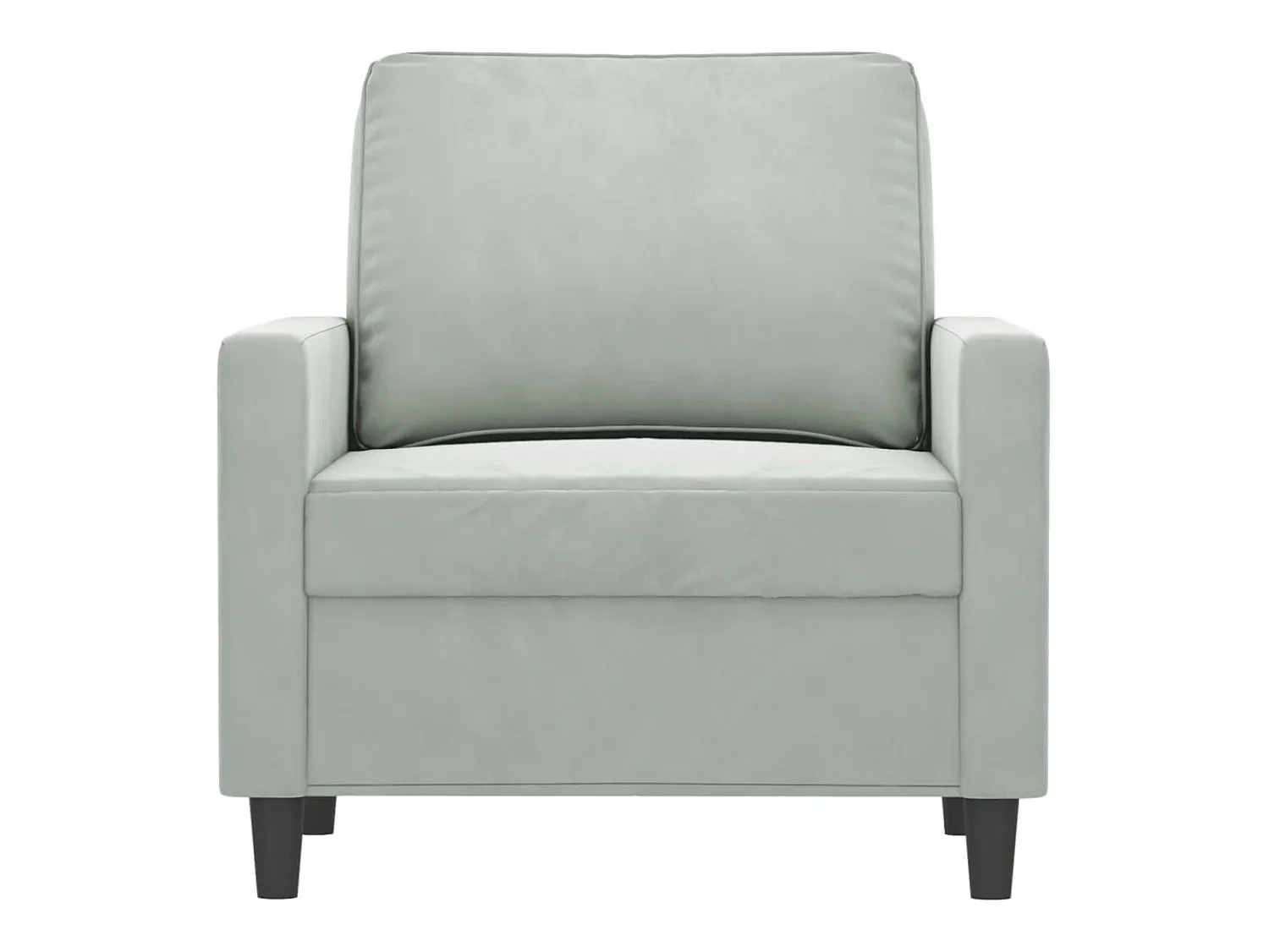 Hot Poltrona 60 cm veludo cinzento-claro PT993406 Cinzento claro
