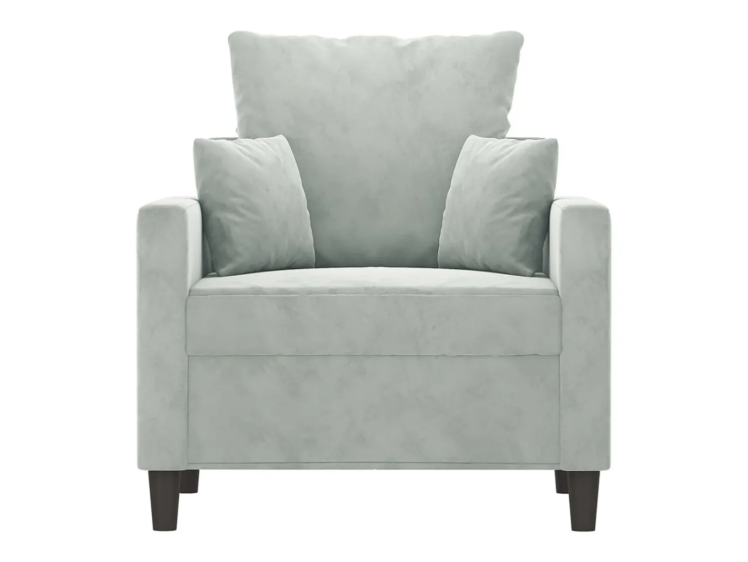Poltrona* Poltrona 60 cm veludo cinzento-claro PT183684 Cinzento claro