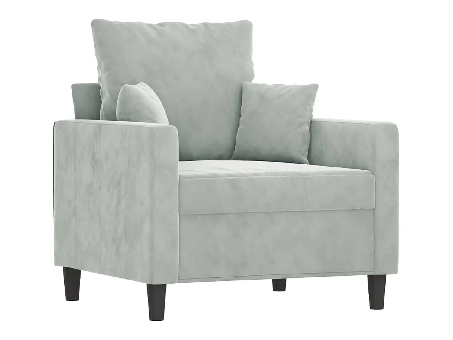 Poltrona* Poltrona 60 cm veludo cinzento-claro PT183684 Cinzento claro