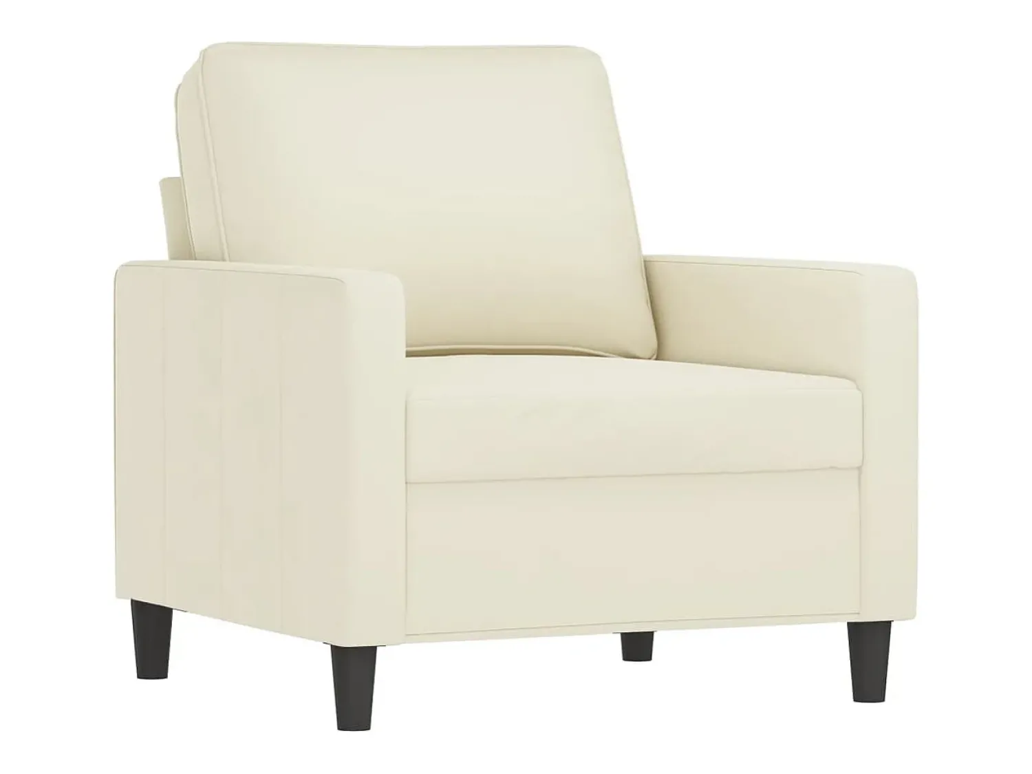 Poltrona* Poltrona 60 cm veludo cor PT987069 Creme