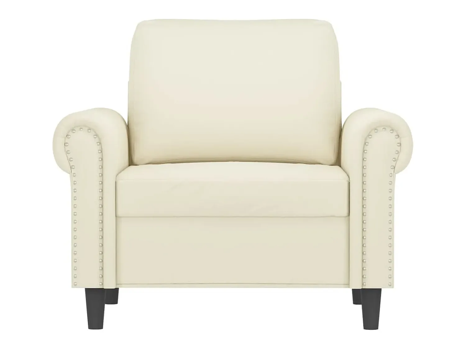 Poltrona* Poltrona 60 cm veludo cor PT971698 Creme