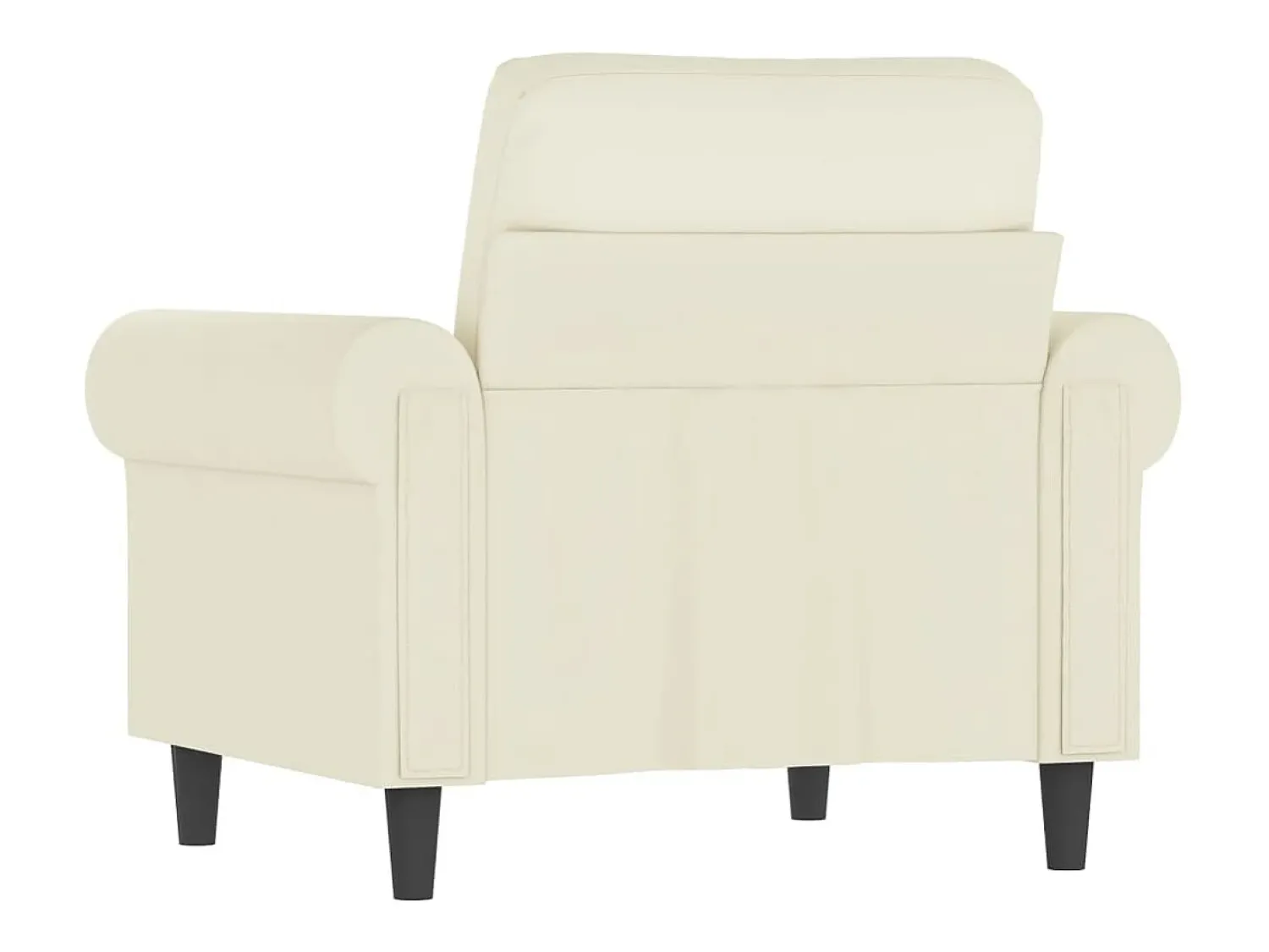 Poltrona* Poltrona 60 cm veludo cor PT971698 Creme