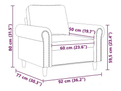 Discount vidaxl Poltrona 60 cm veludo Preto