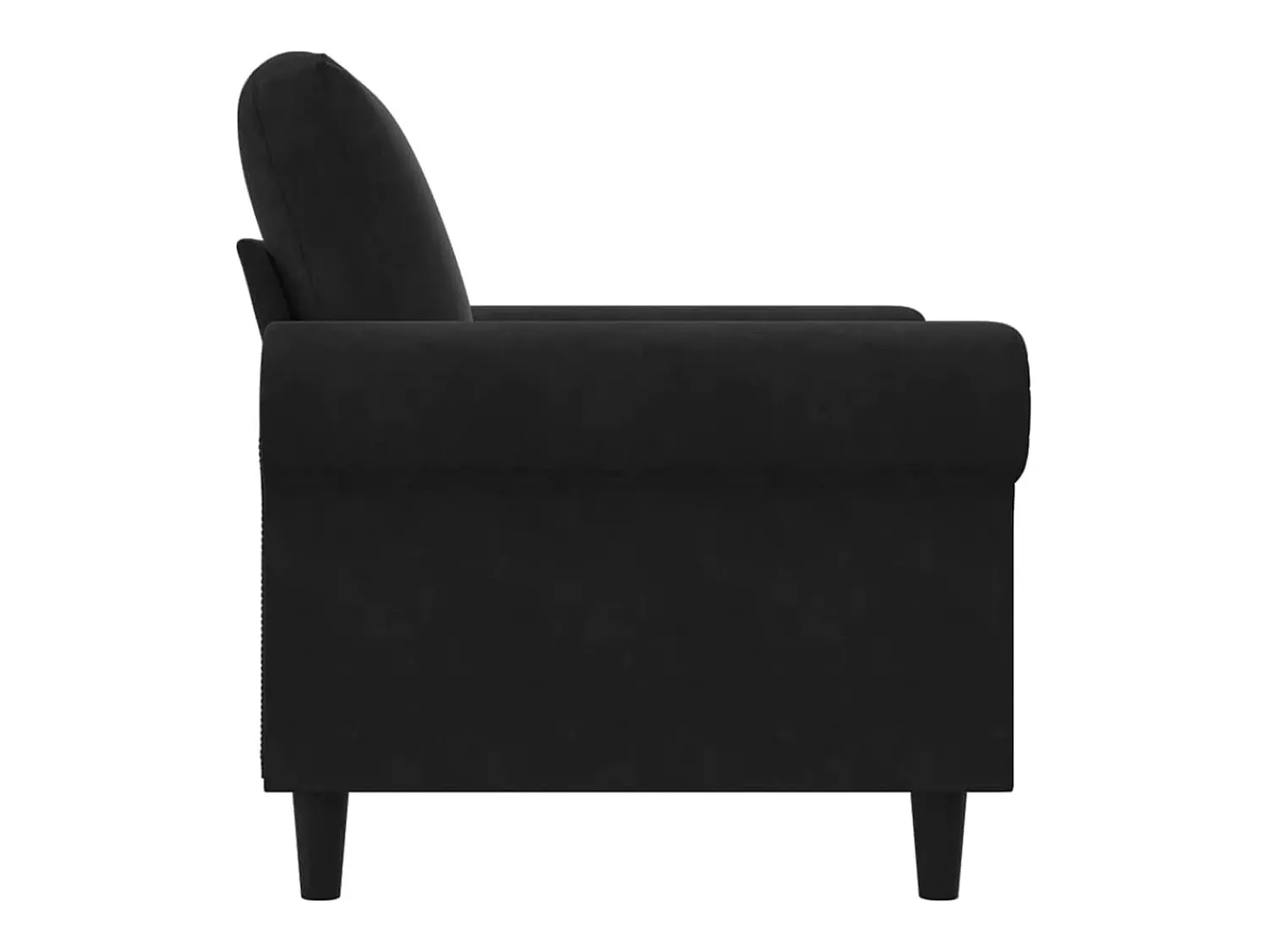 Discount vidaxl Poltrona 60 cm veludo Preto