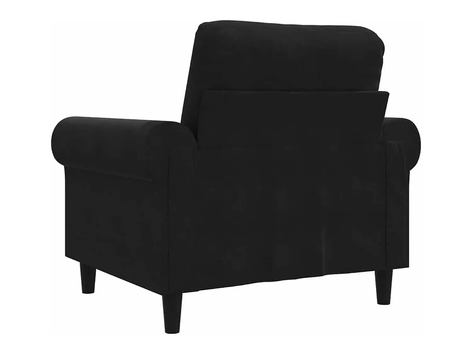 Discount vidaxl Poltrona 60 cm veludo Preto