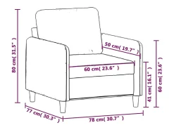 vidaxl Poltrona 60 cm veludo^ Poltrona