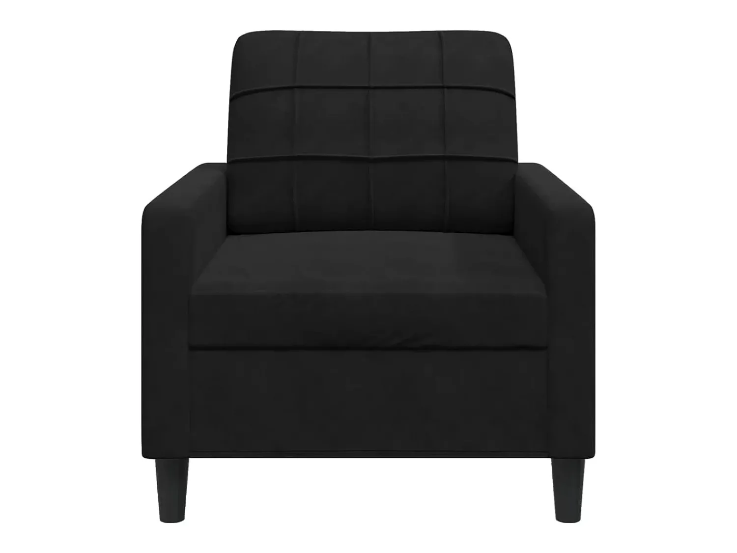 Poltrona|vidaxl Poltrona 60 cm veludo Preto