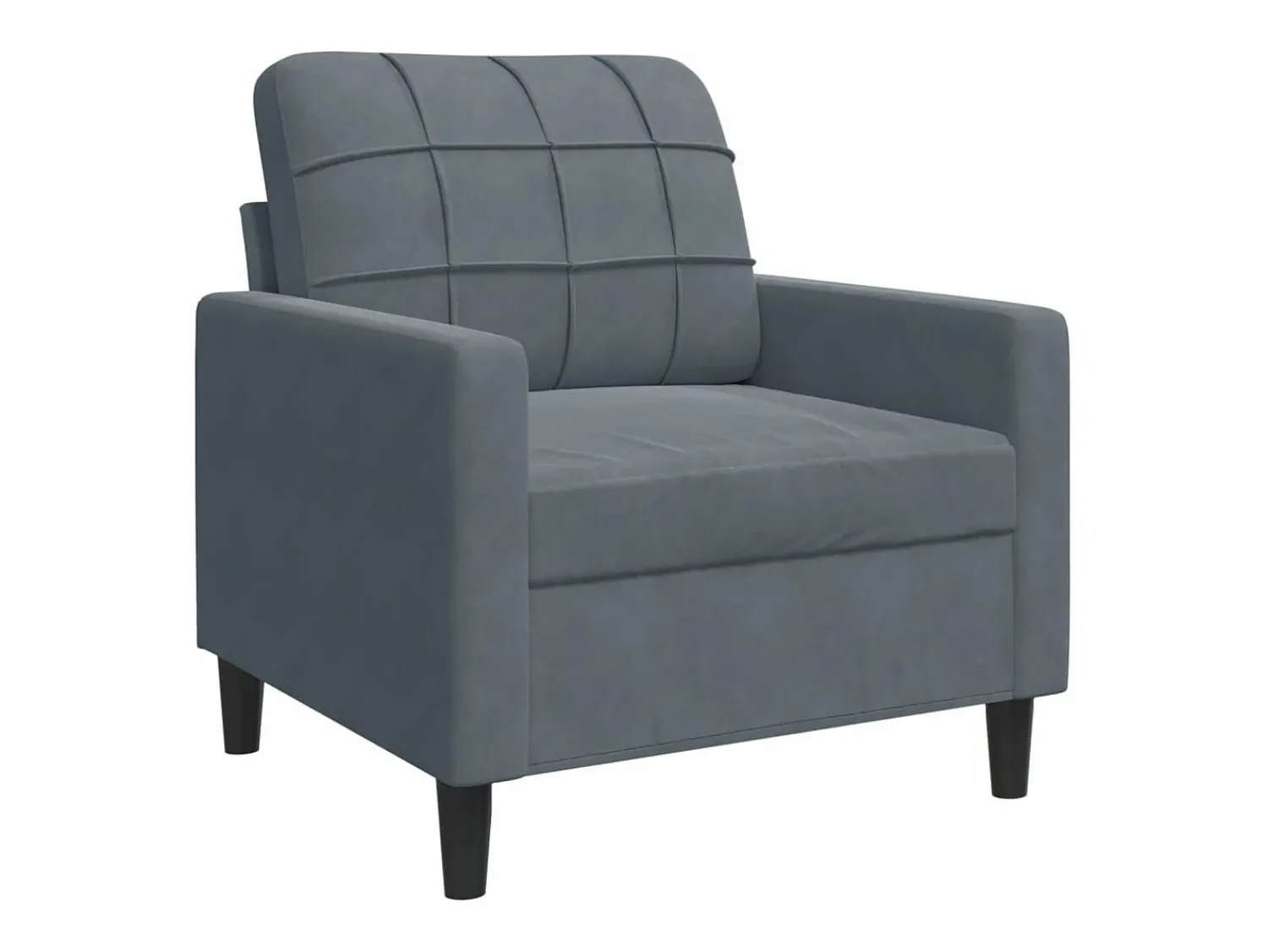 Poltrona| Poltrona 60 cm veludo verde-escuro PT707918 Cinzento
