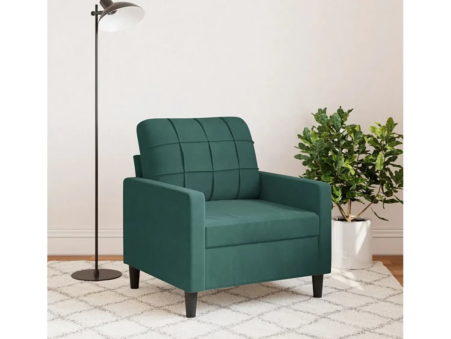 Poltrona* Poltrona 60 cm veludo -escuro PT275345 Verde