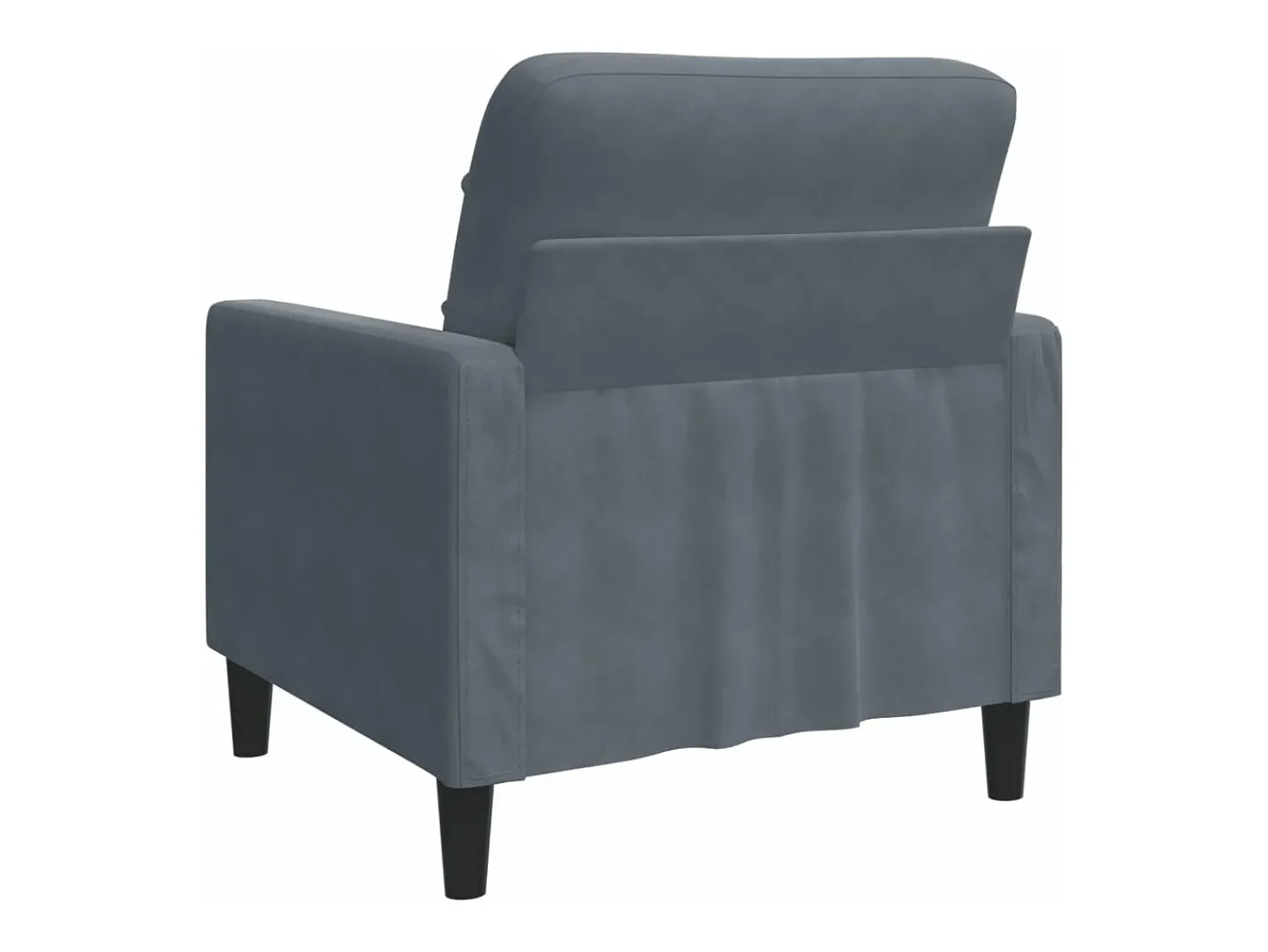 Poltrona|vidaxl Poltrona 60 cm veludo verde-escuro Cinzento