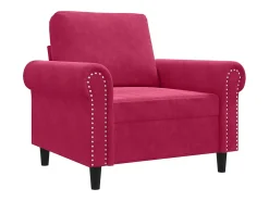Outlet vidaxl Poltrona 60 cm veludo -tinto Vermelho