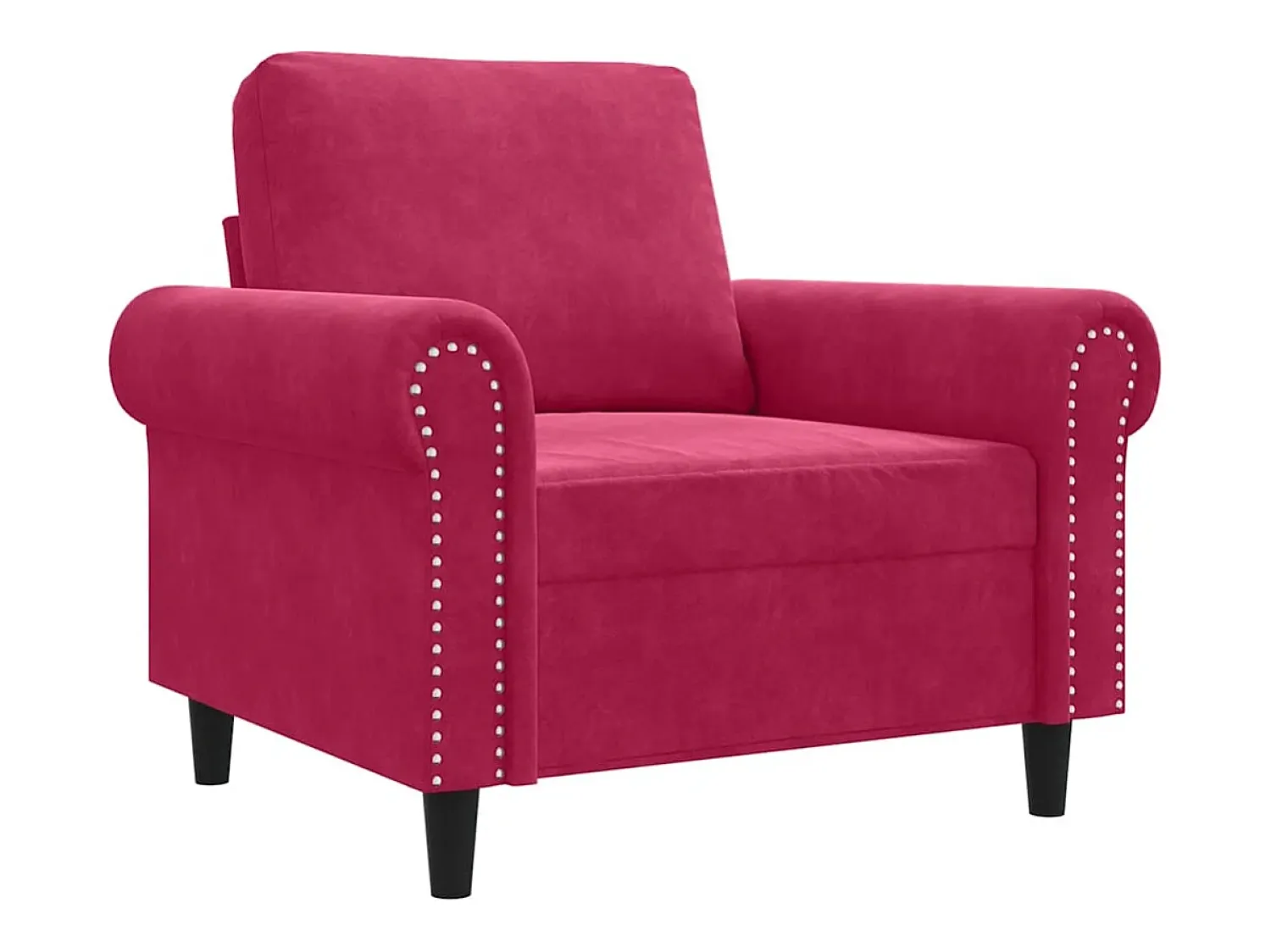 Outlet vidaxl Poltrona 60 cm veludo -tinto Vermelho