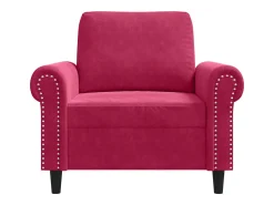 Outlet vidaxl Poltrona 60 cm veludo -tinto Vermelho