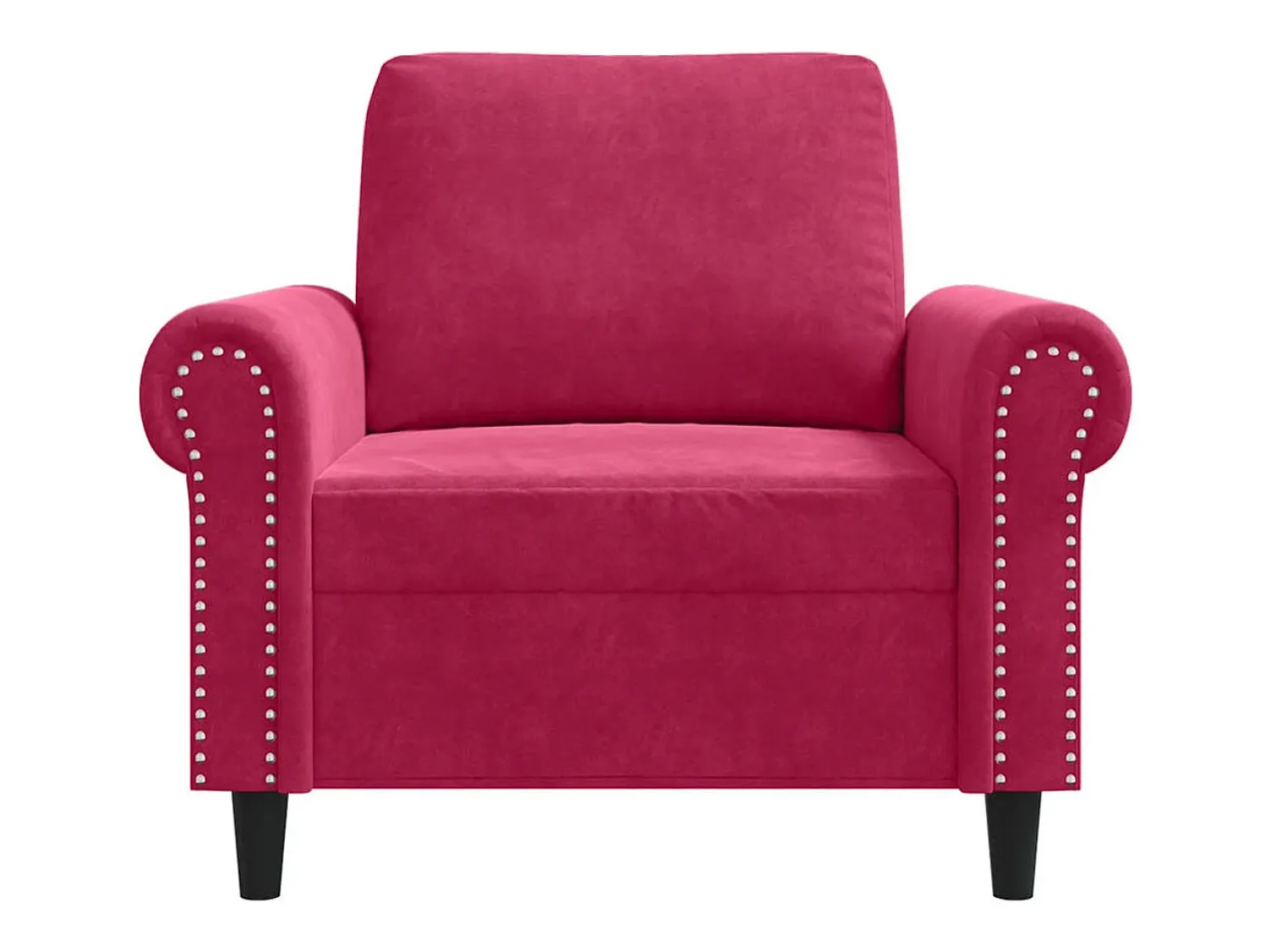 Outlet vidaxl Poltrona 60 cm veludo -tinto Vermelho