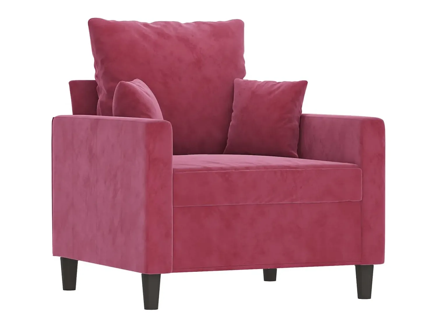 Poltrona| Poltrona 60 cm veludo -tinto PT671708 Vermelho