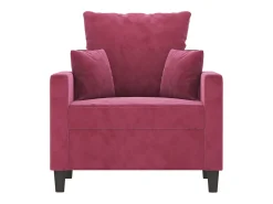 Poltrona| Poltrona 60 cm veludo -tinto PT671708 Vermelho