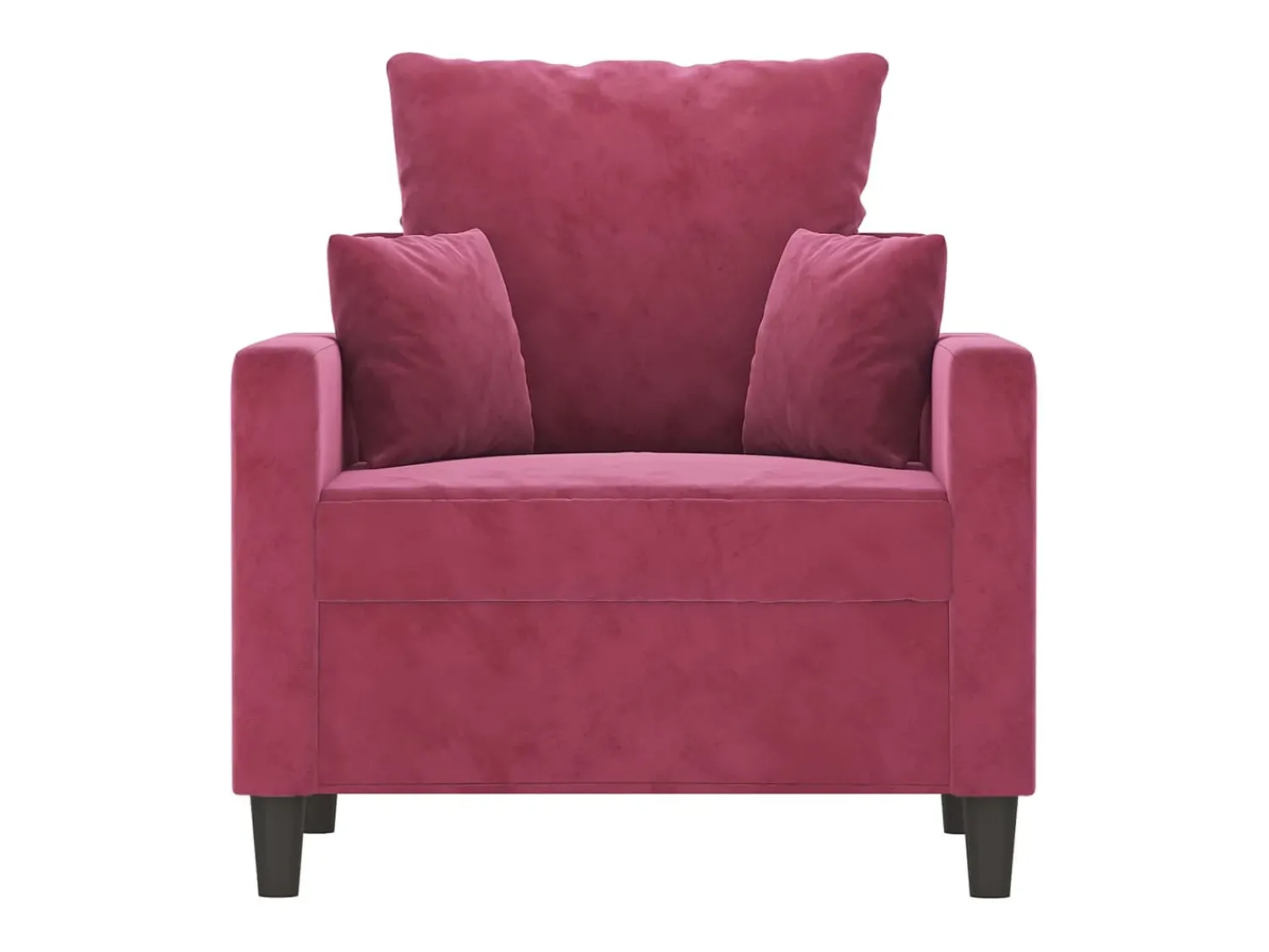 Poltrona| Poltrona 60 cm veludo -tinto PT671708 Vermelho