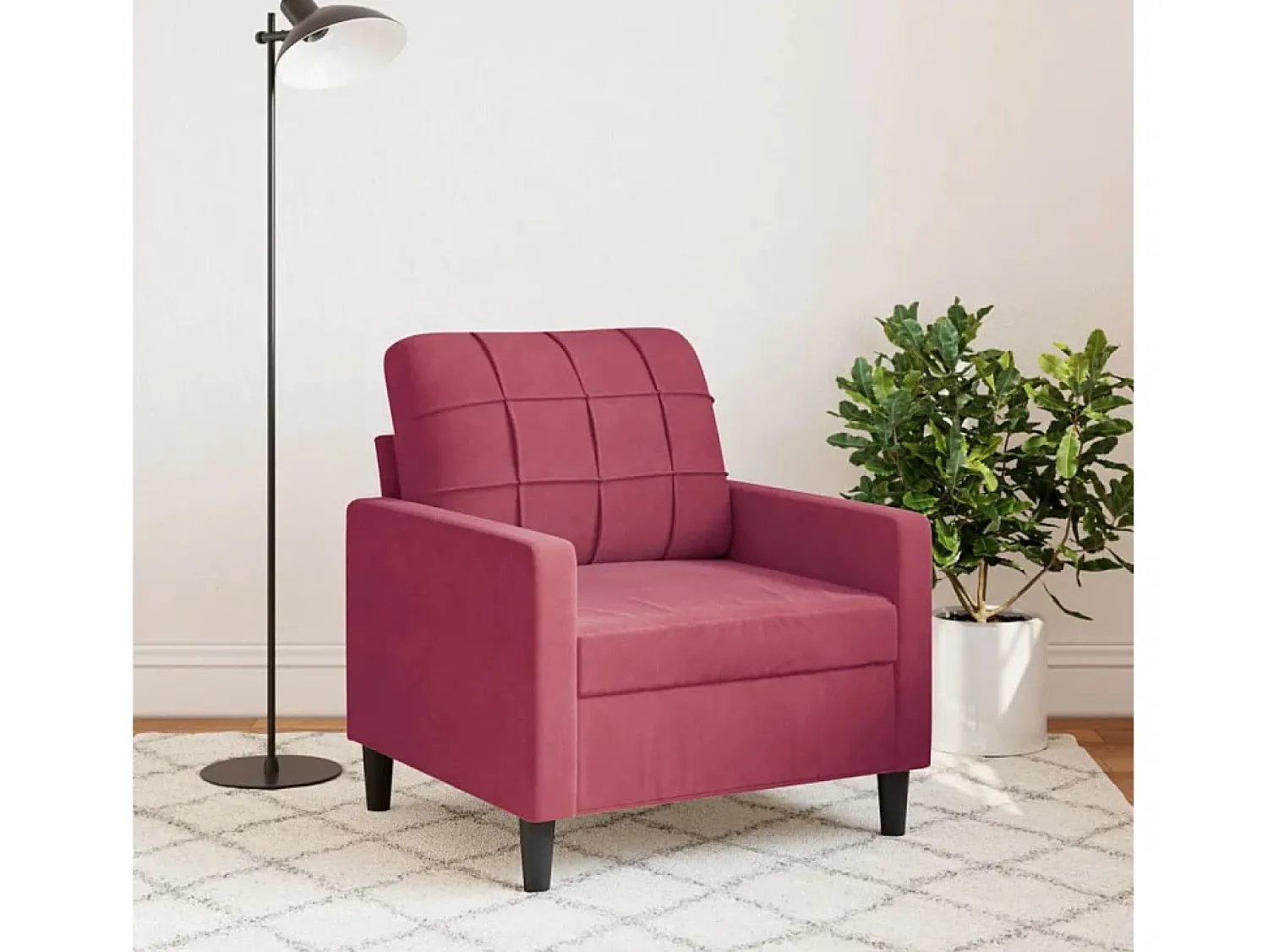 Poltrona 60 cm veludo -tinto PT398050^ Poltrona