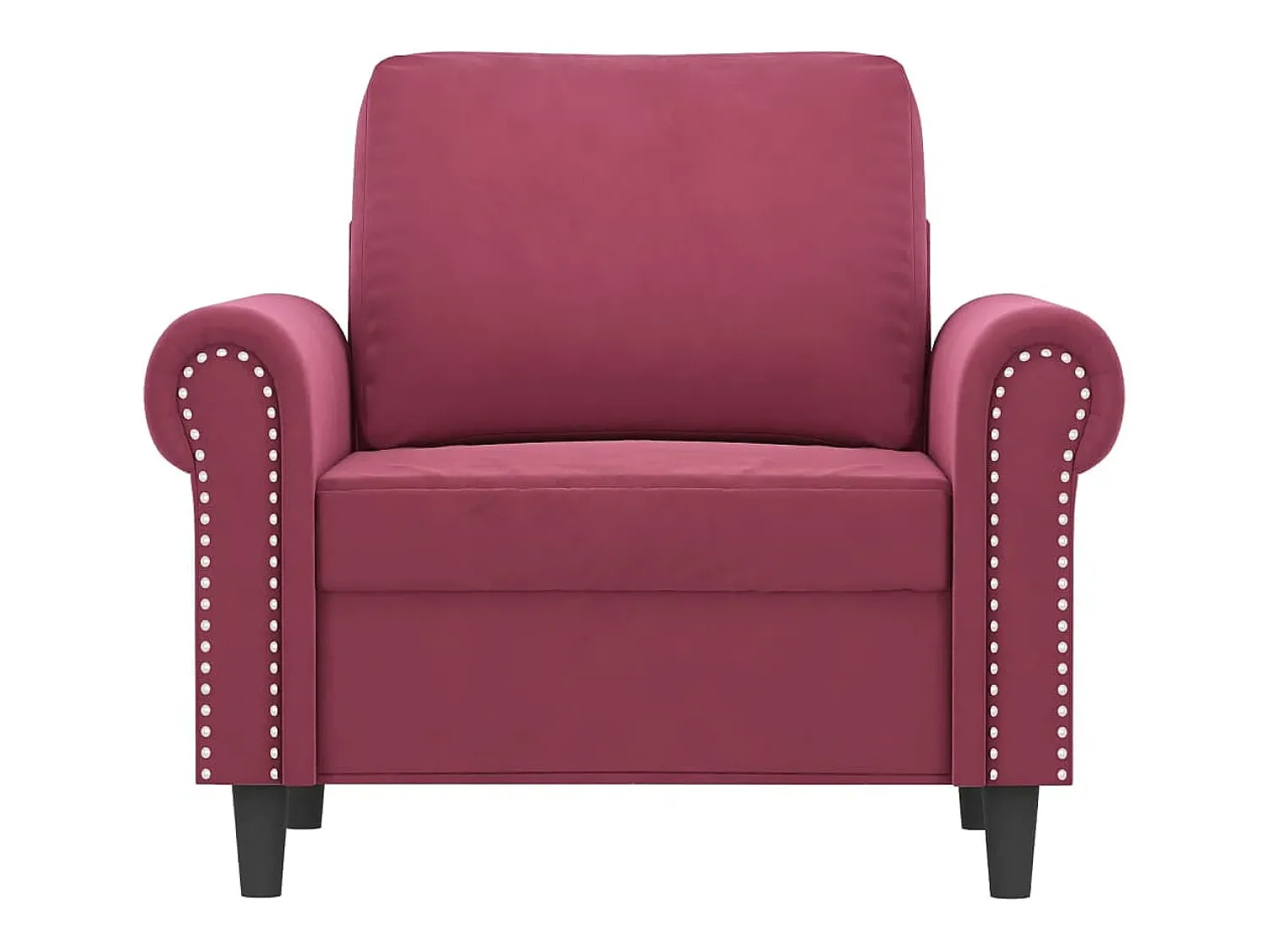 Poltrona| Poltrona 60 cm veludo -tinto PT598073 Vermelho