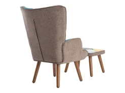 Best Hauss Spole Poltrona a condizer com apoio para os pés - Para sala de estar, quarto Natural escuro
