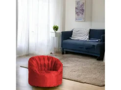 Sale Talamo Italia Poltrona Allos, Assento almofadado, Sofá individual de sala, Cadeira com braços, Fabricado em Itália, 80x80 h80 cm, Vermelho