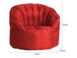Sale Talamo Italia Poltrona Allos, Assento almofadado, Sofá individual de sala, Cadeira com braços, Fabricado em Itália, 80x80 h80 cm, Vermelho