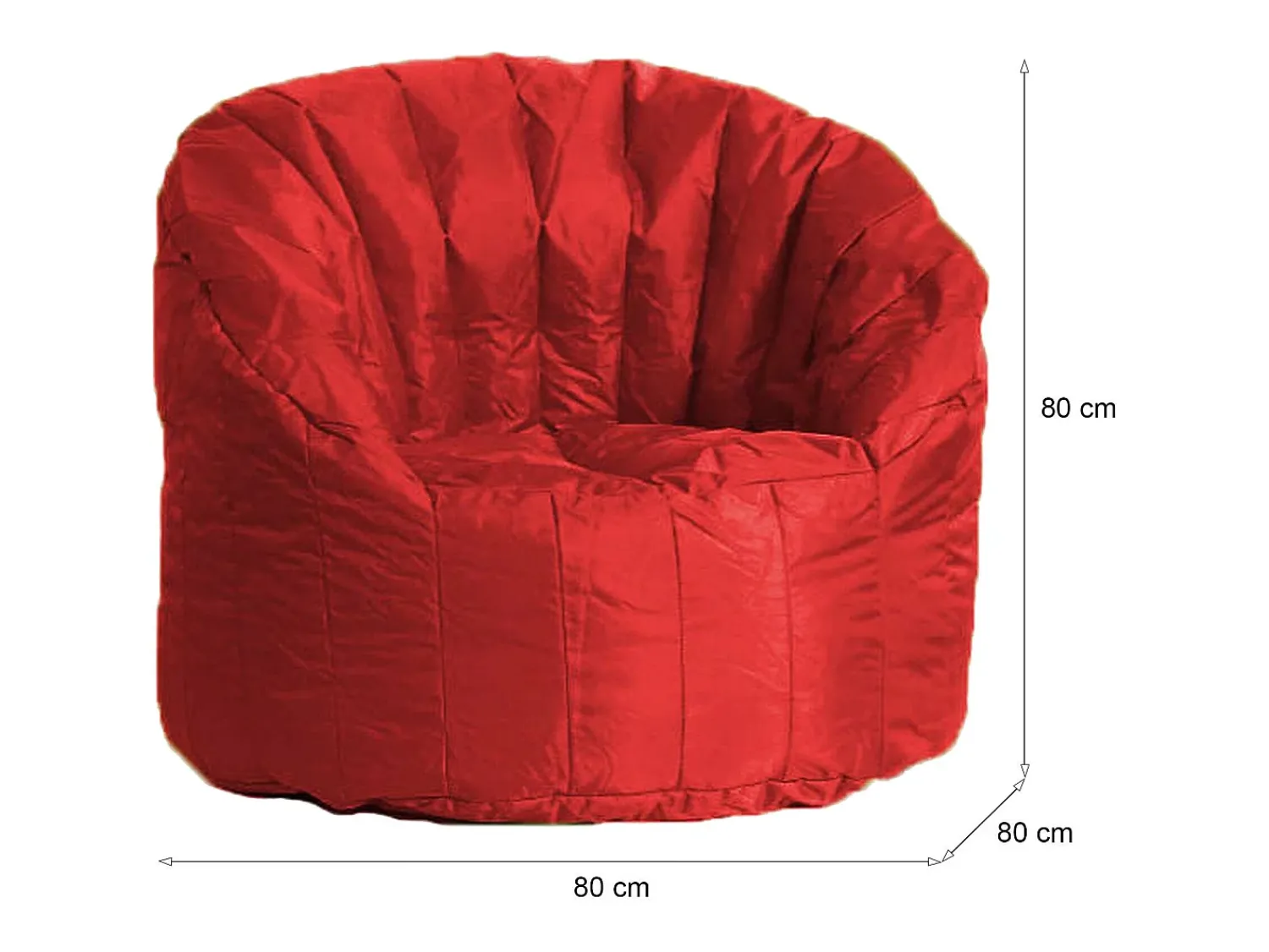 Sale Talamo Italia Poltrona Allos, Assento almofadado, Sofá individual de sala, Cadeira com braços, Fabricado em Itália, 80x80 h80 cm, Vermelho