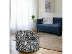 Poltrona*Talamo Italia Poltrona Allos, Assento almofadado, Sofá individual de sala, Cadeira com braços, Fabricado em Itália, 80x80 h80 cm, e Branco Preto