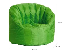 Poltrona*Talamo Italia Poltrona Allos, Assento almofadado, Sofá individual de sala, Cadeira com braços, Fabricado em Itália, 80x80 h80 cm, Verde