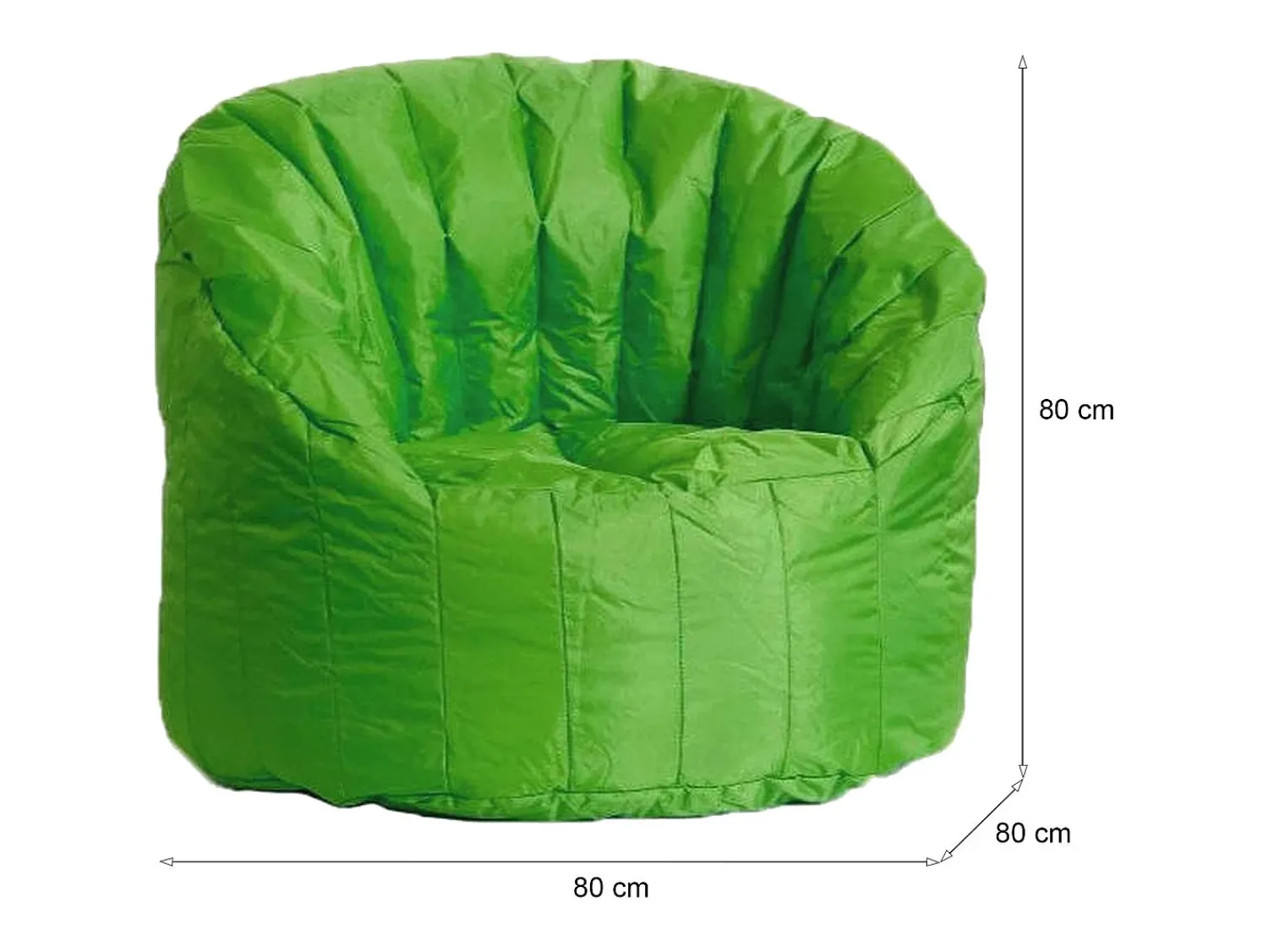 Poltrona*Talamo Italia Poltrona Allos, Assento almofadado, Sofá individual de sala, Cadeira com braços, Fabricado em Itália, 80x80 h80 cm, Verde