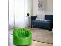 Poltrona*Talamo Italia Poltrona Allos, Assento almofadado, Sofá individual de sala, Cadeira com braços, Fabricado em Itália, 80x80 h80 cm, Verde