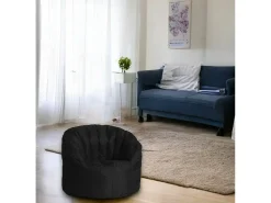 Poltrona*Talamo Italia Poltrona Allos, Assento almofadado, Sofá individual de sala, Cadeira com braços, Fabricado em Itália, 80x80 h80 cm, Preto