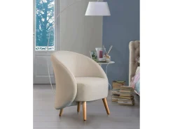 Best Talamo Italia Poltrona Annarella, poltrona lounge de design, 100% Made in Italy, poltrona relaxante em tecido acolchoado, 70x60h80 cm, cinza pomba Cinzento