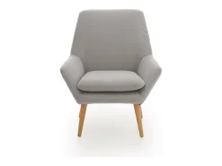 Talamo Italia Poltrona Annarita, poltrona lounge design, 100% Made in Italy, poltrona relaxante em tecido acolchoado, 80x70h95 cm, Cinza^ Poltrona