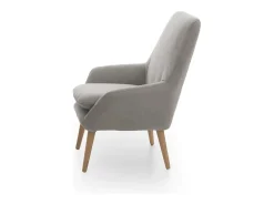 Talamo Italia Poltrona Annarita, poltrona lounge design, 100% Made in Italy, poltrona relaxante em tecido acolchoado, 80x70h95 cm, Cinza^ Poltrona