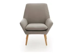 Clearance Talamo Italia Poltrona Annarita, poltrona lounge design, 100% Made in Italy, poltrona relaxante em tecido acolchoado, 80x70h95 cm, cinza pomba Cinzento