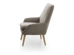 Clearance Talamo Italia Poltrona Annarita, poltrona lounge design, 100% Made in Italy, poltrona relaxante em tecido acolchoado, 80x70h95 cm, cinza pomba Cinzento