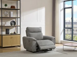 Poltrona*Vente-unique Poltrona articulada elétrica em tecido cinza - DJARALO Cinzento