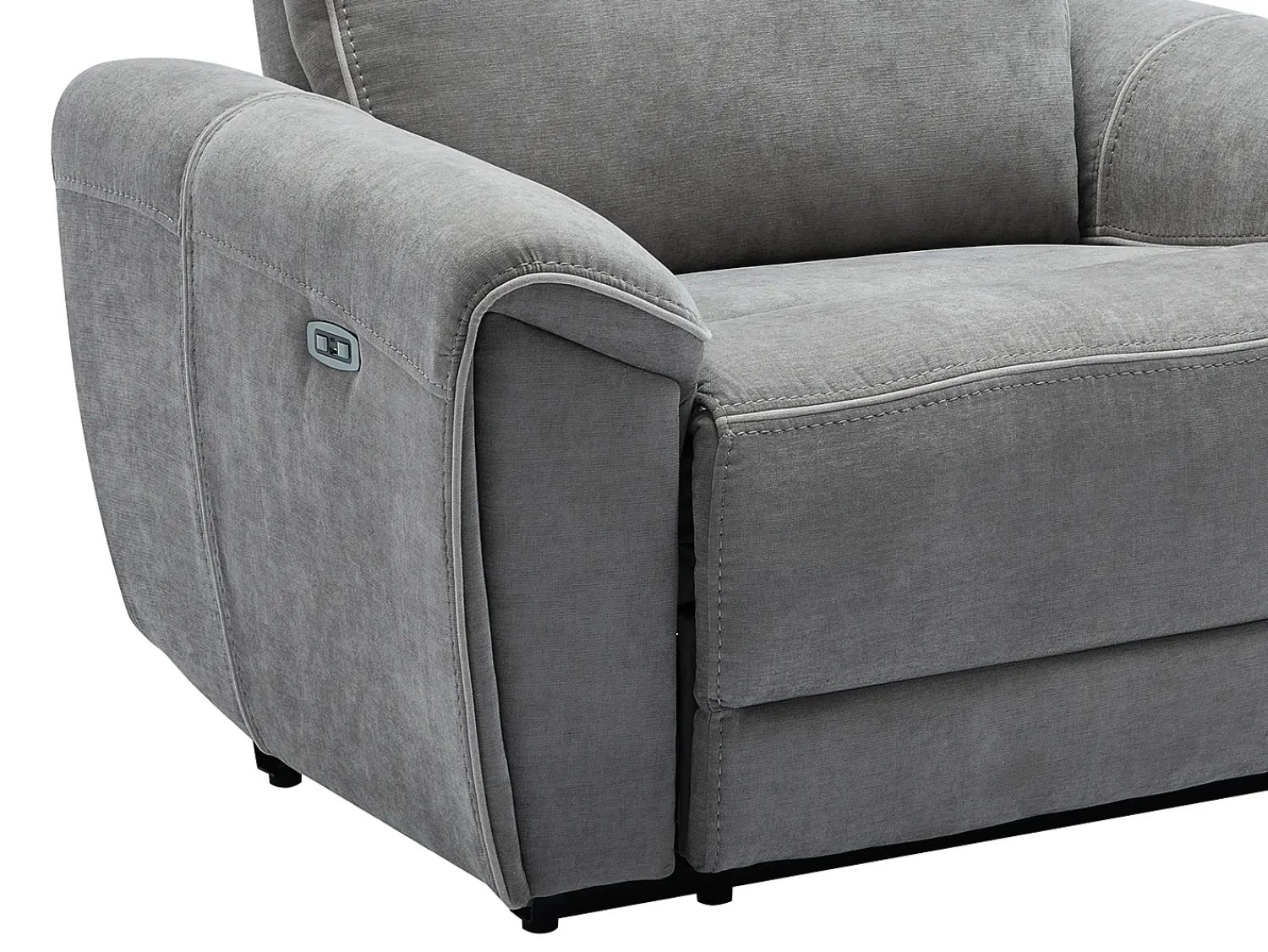 Poltrona*Vente-unique Poltrona articulada elétrica em tecido cinza - DJARALO Cinzento