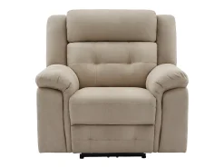 Poltrona*Vente-unique Poltrona articulada elétrica em microfibra ORTIANO Bege