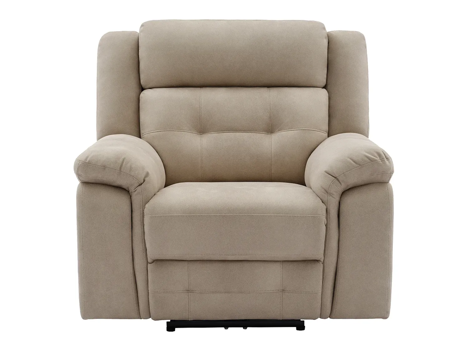 Poltrona*Vente-unique Poltrona articulada elétrica em microfibra ORTIANO Bege