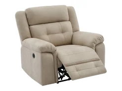 Poltrona*Vente-unique Poltrona articulada elétrica em microfibra ORTIANO Bege