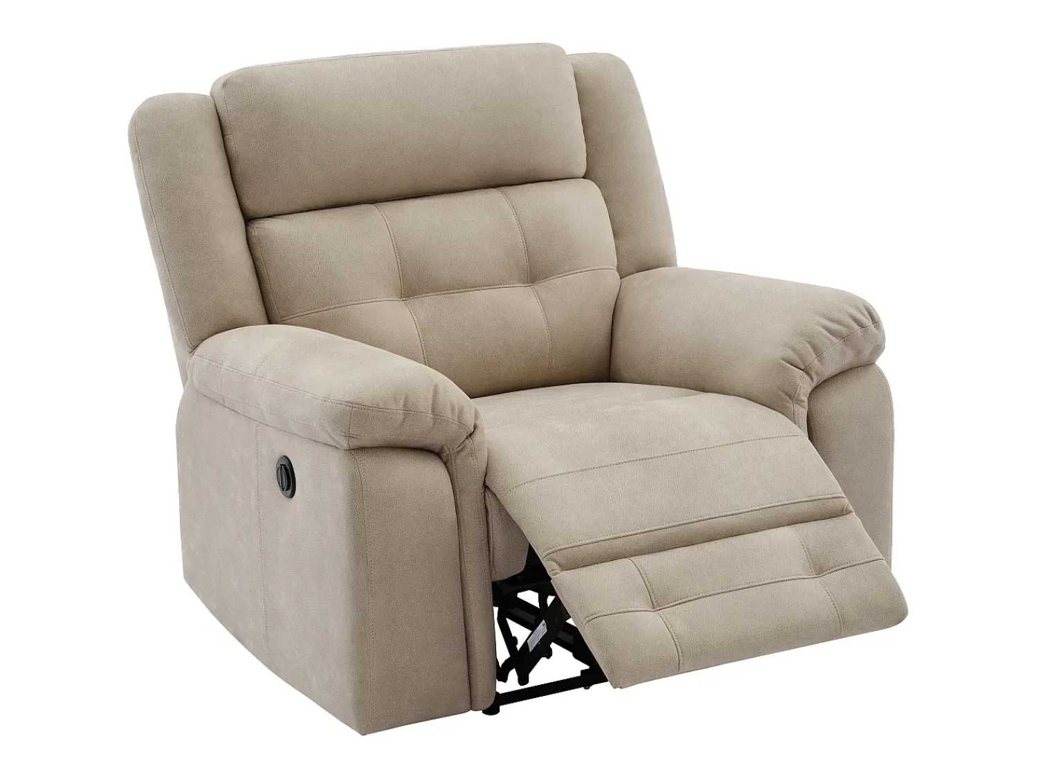 Poltrona*Vente-unique Poltrona articulada elétrica em microfibra ORTIANO Bege