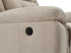 Poltrona*Vente-unique Poltrona articulada elétrica em microfibra ORTIANO Bege