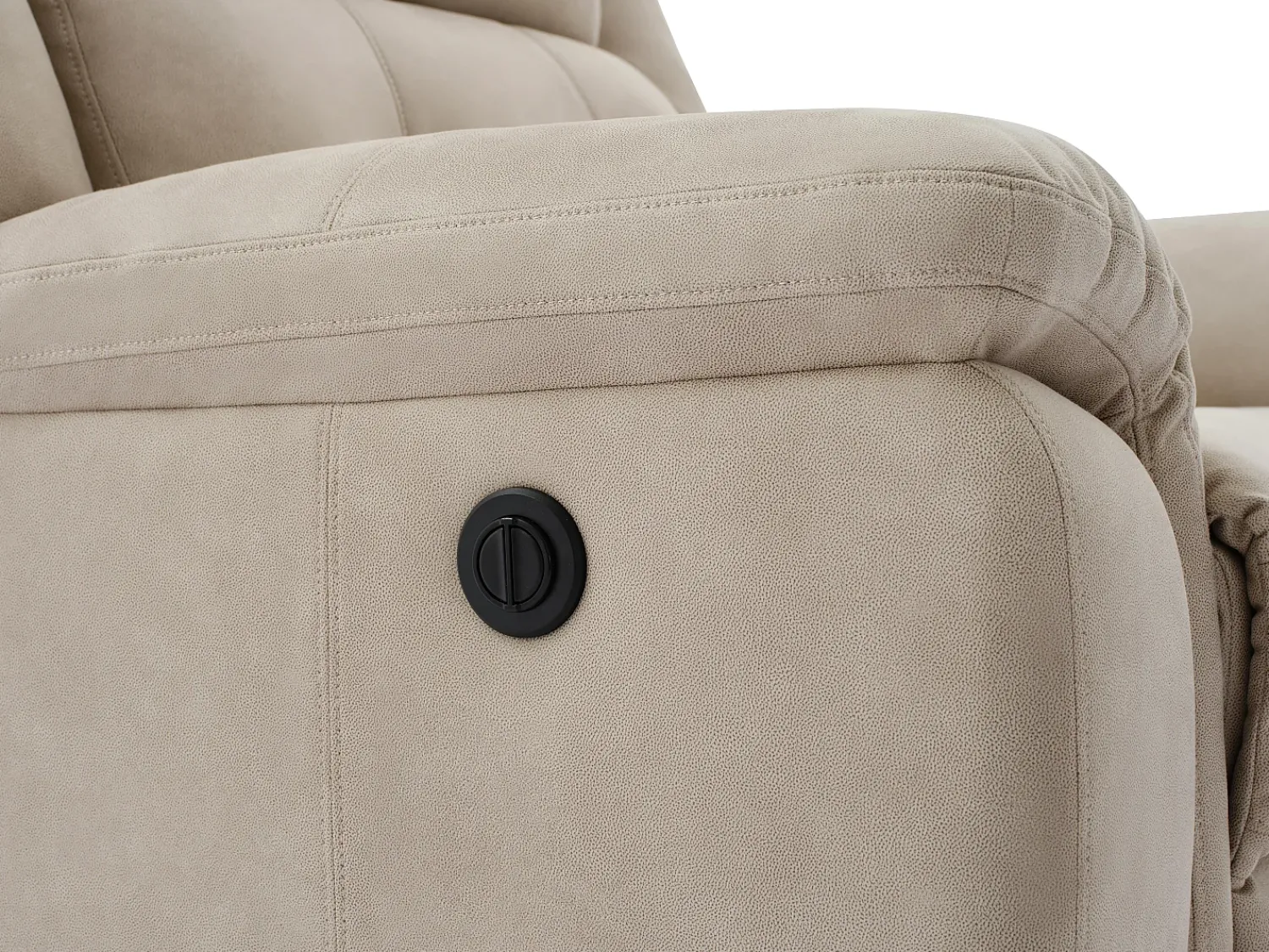 Poltrona*Vente-unique Poltrona articulada elétrica em microfibra ORTIANO Bege