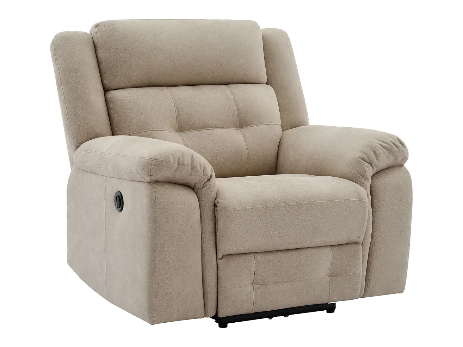 Poltrona*Vente-unique Poltrona articulada elétrica em microfibra ORTIANO Bege
