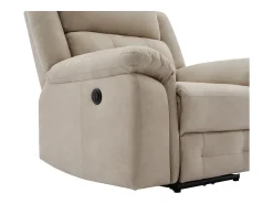 Poltrona*Vente-unique Poltrona articulada elétrica em microfibra ORTIANO Bege