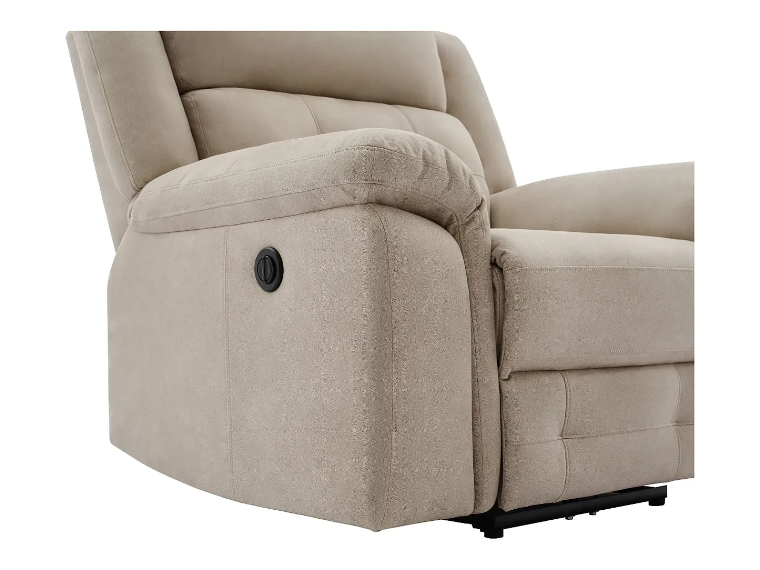 Poltrona*Vente-unique Poltrona articulada elétrica em microfibra ORTIANO Bege