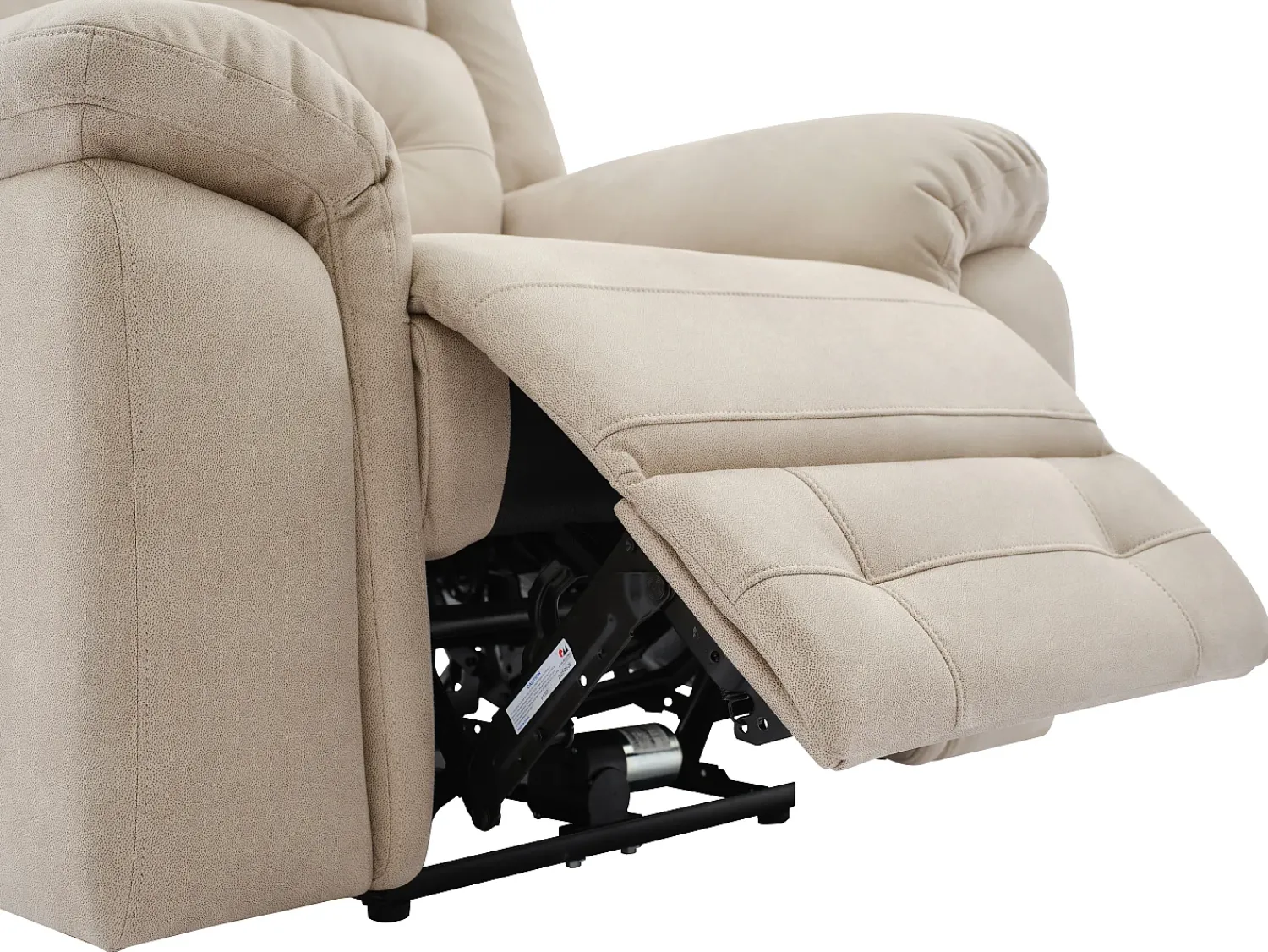 Poltrona*Vente-unique Poltrona articulada elétrica em microfibra ORTIANO Bege